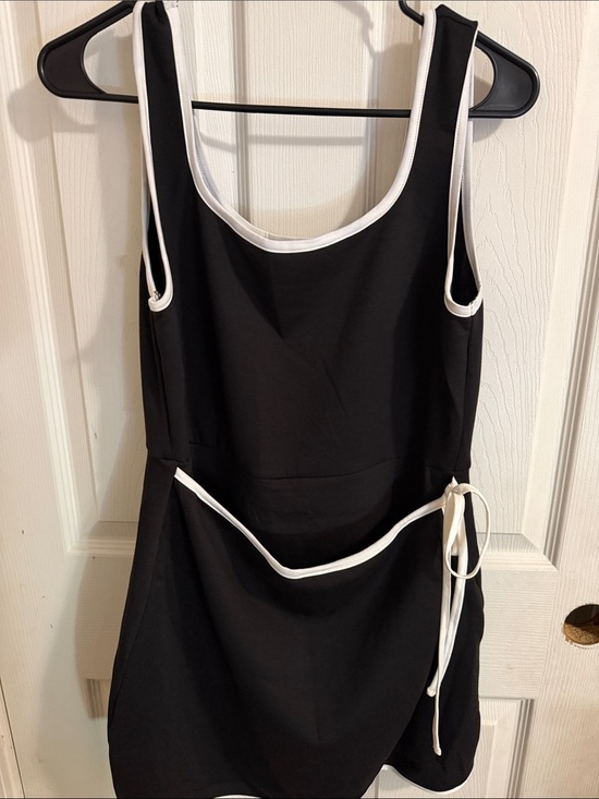 Zenana Outfitters Pants - Zenana Outfitters Black Romper Dress with White Trim